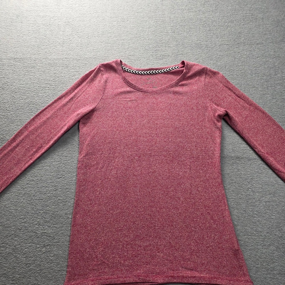 ProPlayer Womens Heather Pink Long Sleeve Crew Neck Athletic Top Shirt Size S